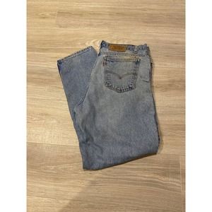 Vintage Levis 550 Jeans 90s Orange Tab 90s 36x29 Light Wash Taper Relaxed Pants